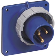 Вилка панельная прямая 216BAU4W, 16A, 2P+E, IP67, 4ч