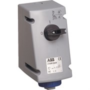 Розетка с выключателем и механической блокировкой 216MVS4W, 16A, 2P+E, IP67, 4ч