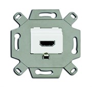 Механизм HDMI-розетки/разъёма, HDMI-type A, Full HD, 20 полюсов, цвет альпийский белый