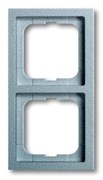 Рамка 2-постовая, серия Future Linear, цвет серебристо-алюминиевый