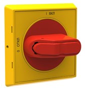 Ручка управления OHYS2RJE-RUH (желто-красная) с символами на русском для рубильников дверного монтажа ОТ16..125FТ