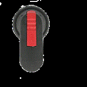 Ручка OHB65J6TE-RUH (черная) с символами на русском для управлен ия через дверь рубильниками типа OT200..250 с индикацией ТЕСТ