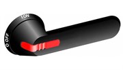 Ручка OHB95J12TE-RUH (черная) с символами на русском для управле ния через дверь рубильниками OT315..400Е с индикацией ТЕСТ