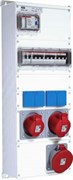 Бокс M63/2JFB CTFL с розетками и фланцамив сборе, металл, IP44