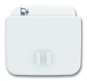 Плата центральная (накладка) для блока питания micro USB - 6474 U, Reflex, цвет альпийский белый