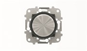 Механизм электронного поворотного светорегулятора для LED, 2 - 100 Вт, серия SKY Moon, кольцо чёрное стекло