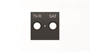 Накладка для TV-R-SAT розетки, серия SKY, цвет чёрный бархат