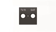 Накладка для TV-R-SAT розетки, серия SKY, цвет чёрный бархат