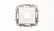 Накладка для механизмов зарядного устройства USB, арт.8185, серия SKY, цвет альпийский белый