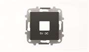 Накладка для механизмов зарядного устройства USB, арт.8185, серия SKY, цвет чёрный барх.