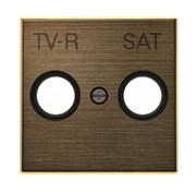 Накладка для TV-R-SAT розетки, серия SKY, цвет античная латунь