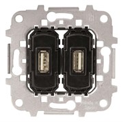 Механизм USB зарядного устройства, 2х2000 мА, 5В, серия SKY