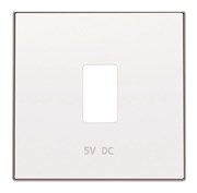 Накладка для механизма USB зарядного устройства, серия SKY, цвет альпийский белый