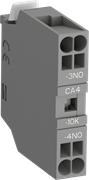Блок контактный CA4-10K (1НО) фронтальный с втычными клеммами для контакторов AF09K-AF38K и реле NF22EK-NF40EK