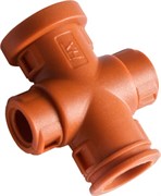 Фитинг двухкомп.XPH1208,нейлон 6,оранжевый,d12мм,d8мм