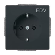 &quot;Розетка SCHUKO 16А 250В с защитными шторками, с маркировкой &quot;&quot;EDV&quot;&quot;, серия Future/Axcent/Carat/Династия, цвет антрацит&quot;