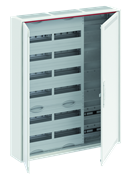 Шкаф 144М навесной с медиапанелями IP30, 950x800x160 между DIN-рейками 125 мм и самозажимными клеммами N/PE и дверью с вент. отверстиями CA36VML