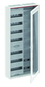 Шкаф 84М навесной с медиапанелями IP30, 1100x550x160 между DIN-рейками 125 мм и самозажимными клеммами N/PE и Wi-Fi дверью с вент. отверстиями CA27VMW