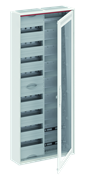 Шкаф 96М навесной с медиапанелями IP30, 1250x550x160 между DIN-рейками 125 мм и самозажимными клеммами N/PE и Wi-Fi дверью с вент. отверстиями CA28VMW