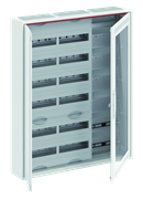 Шкаф 144М навесной с медиапанелями IP30, 950x800x160 между DIN-рейками 125 мм и самозажимными клеммами N/PE и Wi-Fi дверью с вент. отверстиями CA36VMW