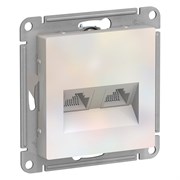 ATLASDESIGN РОЗЕТКА двойная компьютерная RJ45+RJ45, кат.5E, механизм, ЖЕМЧУГ