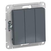 ATLASDESIGN 3-клавишный ВЫКЛЮЧАТЕЛЬ, сх.1+1+1, 10АХ, механизм, ГРИФЕЛЬ