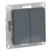 ATLASDESIGN 2-клавишный ВЫКЛЮЧАТЕЛЬ, сх.5, 10АХ, механизм, ГРИФЕЛЬ