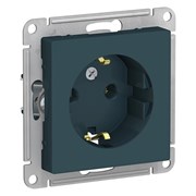 ATLASDESIGN РОЗЕТКА с заземлением, 16А, механизм, ИЗУМРУД