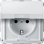 MERTEN Aquadesign МЕХ-М РОЗЕТКИ с крышкой со шт., ПОЛ.БЕЛЫЙ