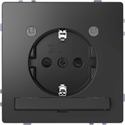 MERTEN D-Life РОЗЕТКА 16А с з/к и LED модулем, АНТРАЦИТ , SD
