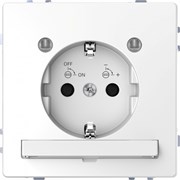 MERTEN D-Life РОЗЕТКА 16А с з/к и LED модулем, БЕЛ. ЛОТОС , SD