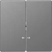 MERTEN D-Life КЛАВИША 2-ная с линзой для LED модуля, НЕРЖ. СТАЛЬ