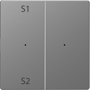 MERTEN D-Life PlusLink КЛАВИША 2-ная с S1/S2, пусто, НЕРЖ. СТАЛЬ, SD