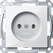 MERTEN МЕХАНИЗМ розетки б/заземляющего контакта, ПОЛ.БЕЛЫЙ,QF SM