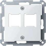 MERTEN ЦЕНТР.ПЛАТА д/розетки RJ11/RJ45, 2 поста, ПОЛ.БЕЛЫЙ, QF SM