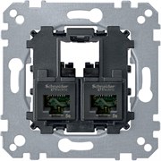 MERTEN МЕХАНИЗМ КОМП. РОЗЕТКИ 2xRJ45 кат. 5E UTP