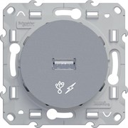 ODACE РОЗЕТКА USB, одиночный разъем, АЛЮМИНИЙ