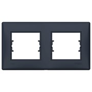 Sedna РАМКА х2 горизонтальная IP44, ГРАФИТ