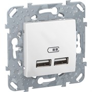 UNICA РОЗЕТКА USB, 2.1 А, БЕЛЫЙ