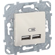 UNICA РОЗЕТКА USB, 2.1 А, БЕЖЕВЫЙ