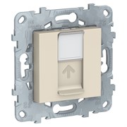 UNICA NEW розетка компьютерная, RJ45, одиночная, кат. 6 UTP, антрацит