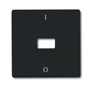 "Клавиша для механизма 1-клавишного выключателя/переключателя/кнопки, с окном для линзы, с маркировкой ""I/O"" (IP44), серия Allwett