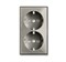 Розетка SCHUKO 16А 250В, двойная, с защитными шторками, серия Basic 55, цвет шампань - фото 115675
