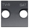 Накладка для TV-R-SAT розетки, 2-модульная, серия Zenit, цвет антрацит - фото 116990