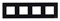 Рамка 4-постовая, серия Zenit, стекло чёрное - фото 117081