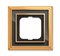 Рамка 1-постовая, серия Династия, Латунь полированная, черное стекло - фото 117380