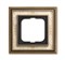 Рамка 1-постовая, серия Династия, Латунь античная, белая роспись - фото 117440