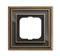 Рамка 1-постовая, серия Династия, Латунь античная, черное стекло - фото 117443