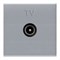 Механизм ТВ розетки, простой, 2-модульный, серия Zenit, цвет серебристый - фото 117480