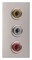 Механизм 3xRCA разъёма, красный+белый, 1-модульный, серия Zenit, цвет серебристый - фото 118022
